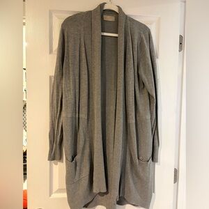 JCPenney Women's Open Front Gray Cardigan